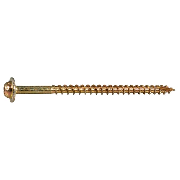 Saberdrive Wood Screw, #9, 3 in, Zinc Yellow Steel Flange Round Head Torx Drive, 374 PK 54105 - main